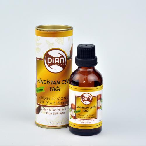Hindistan Cevizi Yağı 50 ml- Soğuk Sıkım (Virgin Coconut Oil - Cold Pressed)