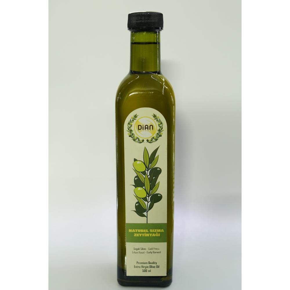 DİAN Natural Erken Hasat Yeşil Zeytin Sızma Zeytinyağı 500 ml- Soğuk Sıkım